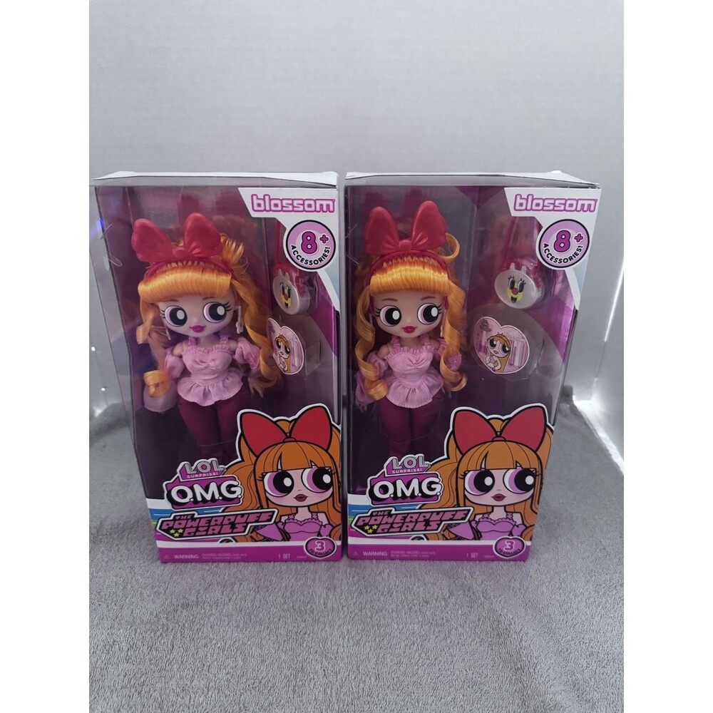 Lot of 2 LOL Surprise OMG Powerpuff Girls Blossom Fashion Doll W/ Accessories